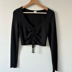 Aritzia Wilfred Free Long Sleeve Cinch Top